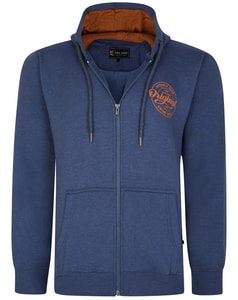 KAM Zip Thru Originals Hoody Royal Blue